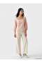 Vizyon New Season Coral Square Collar Checkered Blouse - 2