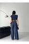 Women's Drawstring Crop Blouse and High Waist Palazzo Pants Two Piece Set - 8