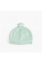 Baby Knitted Beanie with Pom Pom Detail - Cotton