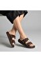 (Park Moda) Double Buckle Comfortable Daily Women's Slippers Brown - 4