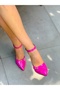 Luna Fuchsia Patent Leather 10 cm Thin Heel Stiletto Sandals - 6
