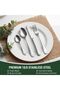 SKY-TOUCH 24-Pieces Silverware Set, Stainless Steel Flatware Tableware Set for 6, Flatware Silverware Set with Knife Fork Spoon, Elegant Tableware for Home Daily Use, Dishwasher Safe - 4