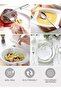 Cutlery Set, Reusable Plastic Silverware, 75 Utensils Heavy-Duty Tableware (Silver) - 3