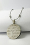 Silver Color Ayetel Kürsi & Nazar Ayeti Written 3 cm (Prayer Plate) Stainless Steel Necklace with Dorika Chain - 2