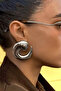 Silver Spiral Women's Design Earrings 5 cm