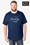 Men's Large Size Handwritten Brooklyn Printed 3Xl-6Xl Crew Neck T-Shirt Spr26Bts510-6