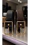 Women's Belt Set of 2 with Gold Buckle Black & Brown Belt