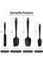 4-Piece Silicone Spatula Set - Flexible Food Grade 315℃ Heat Resistant Rubber Bowl Scraper - 2