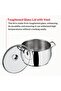 Stainless Steel Almaty Sauce Pot with Glass lid -16 cm, 2 L (Induction Friendly) - 8