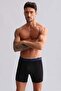 Egyptian Modal by Tencel Spartacus Long Boxer Blue Elastic Black - 2