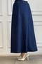 Elastic Waist Denim Skirt - 6