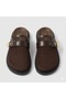 (Bianca) Mesh Closed Toe Casual Women's Slippers Brown - 3