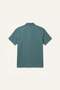 Regular Fit Polo Collar Linen Blend Short Sleeve Green Shirt I0292Ax26Hs - 8