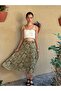 Valerie Chiffon Flared Lined Long Skirt Women's Linden Color - 4
