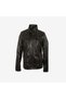Men's Epaulet Collar Double Pocket Genuine Leather Coat Kdk-2052