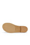 Brown Leather-Suede Women's Flat Sandals - 6