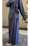 6339 - Stylish, Comfortable, Modal Soft Woven Fabric, Loose Women's Set with Waist Drawstring Detail - 5