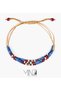 Kada Women's Bracelet, 18K Gold, Beaded Bracelet, with Afghan Turquoise & Agate, Handmade Adjustable Jewelry