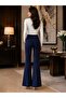Spanish Style Pocketed Lycra Knitted Trousers Original Pattern Domestic Production - 2