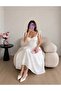Scalloped Strappy Lace Long Dress - 5
