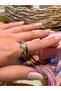 Gold Orange Color Pen Form Adjustable Non-Tarnish Ring - 3