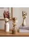 Nexun Flower Bouquet with Glass Jar - 7x13x25cm - Natural - 3