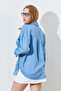100% Pure Linen Washed Luxury Single Pocket Oversize Women's Shirt |   Mks169571-01 - 5