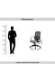 Latik Office Medium Back Chair Mesh Fabric - Grey - 7