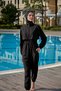 Sports Jumpsuit Formed Parachute Full Covered Hijab Swimsuit Rms-R101-26 Black - 5