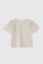Girl's Short Sleeve Ecru T-Shirt - 2