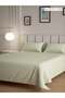 100% Cotton King Flat Bedsheet with 2 Pillow covers - 300Tc Urban Grid - Pearl - 2