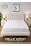 1-Piece Microfiber Fitted Sheet Striped,Color: White, Queen (150x 200 cm),Design Soft Fabric Deep Pocket Elastic Edge Bed Linen - 5