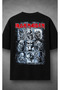 Iron Maiden Oversize Black T-Shirt with Front and Back Print Unisex Heavy Metal T-Shirt - 4