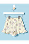 Infant Girls Cream Printed Shorts - 4