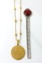 Gold Color Felak, Nas and Nazar Verse Written Spiritual Prayer Design Dorika Chain Stainless Steel Necklace - 3