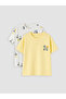 Esvab • Modern & Distinctive Zero Roba Collar Printed Boys' T-Shirt 2-Pack