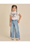 Girls White Printed T-shirt - 2