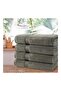 4-Piece Bath Towels, 100% Combed Cotton 550 GSM, Quick Dry, Highly Absorbent, Grey - 3
