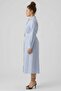 Women Stripe Shirt Dress, Heather Blue - 3