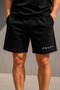 Black Women's and Men's Printed Oversized Set with Shorts - 2
