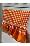 Orange Gingham Ruffled Oven Cover - 2