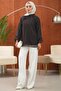 Brown Polka Dot Balloon Sleeve Chiffon Blouse - 2