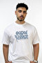 Ocean Lover Design Printed Oversize White T-Shirt