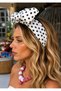 Black and White Polka Dot Wire Bandana – Adjustable Wire Hairband, Shapeable Wire Headband, Retro Pin up & Bohemian Hair Accessory - 3