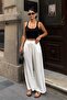 Women's Wide-Leg Draped Woven Trousers - 2