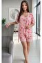 Mooda 3-Piece Lace Detailed Milan Lycra Shorts Kimono Pajama Set