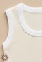 Unisex Baby 100% Cotton Piping Detailed 0-12 Months Single Sleeveless Baby Bodysuit Natural Series - 2