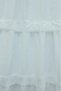 Elastic Waist Stone and Lace Detailed Maxi Voile Skirt White - White - 3
