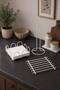 White Serving Presentation Set 3-Piece White Kitchen Towel Holder Napkin Holder Trivet 1St Class Stainless Steel