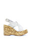 Mnrs 1009 Cross-Strapped Wedge Heeled Adjustable Sandals - 2